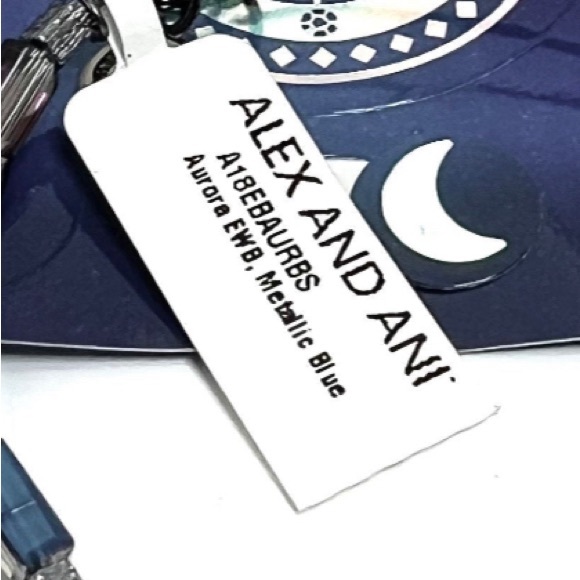 Alex and Ani - Aurora Blaze, Midnight Blue, Swarovski Crystal, NWT+Sticker Card - Picture 4 of 4